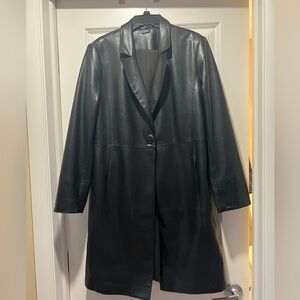 Chicos Faux Leather Topper/Jacket